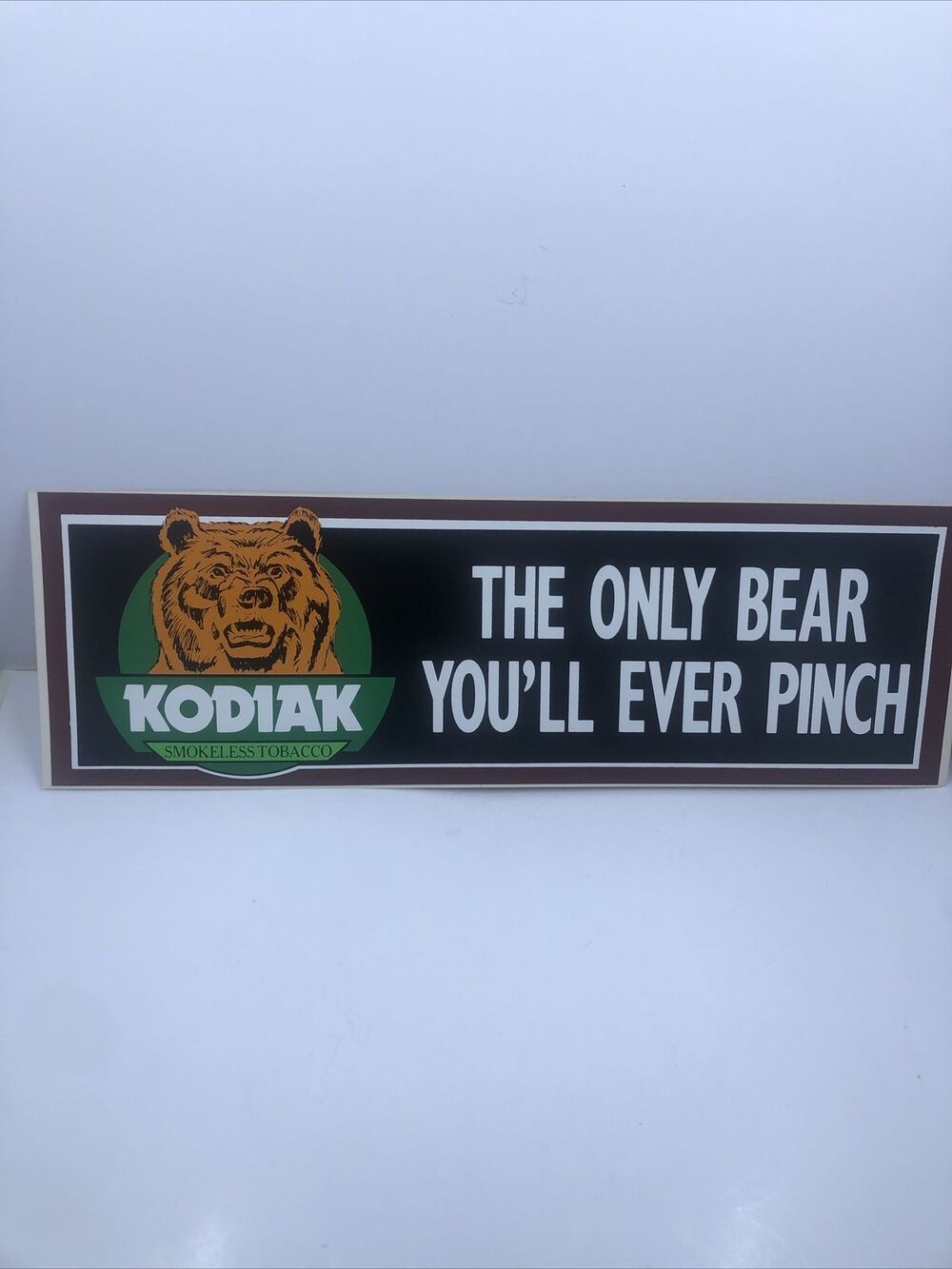 Kodiak bumper sticker decal .The Only Bear You’ll Ever Pinch Tobacco. VTG. Read